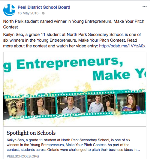 Peel District School Board, FB Post 4