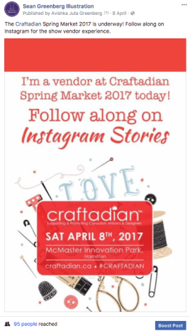 SG Illustration, Facebook, Craftadian 2017